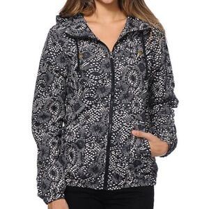 Volcom Enemy Lines Jacket Hooded Windbreaker Raincoat women’s size S Outdoors